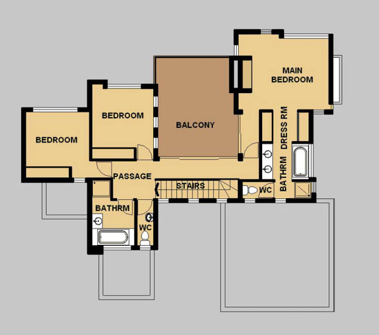 3 BEDROOM MODERN HOUSE PLAN – M277AE