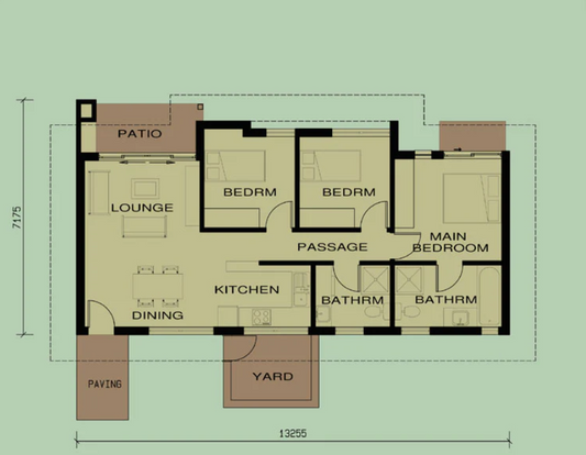3 BEDROOM BALI HOUSE PLAN – B80AS