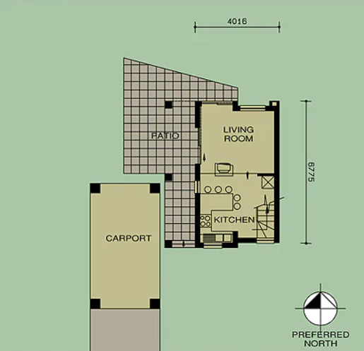 2 BEDROOM CONTEMPORARY HOUSE PLAN – CN95MS