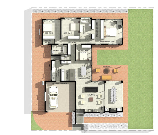 4 Bedroom Traditional House Plan – TR251AS-RS