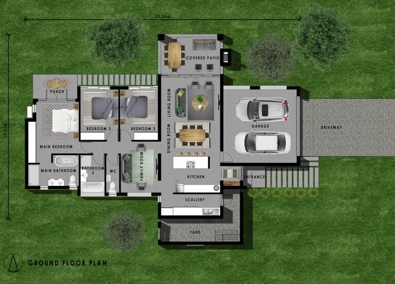3 BEDROOM CONTEMPORARY HOUSE PLAN – CN180AE