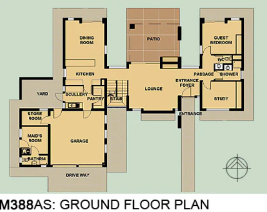 4 BEDROOM MODERN HOUSE PLAN – M338AS