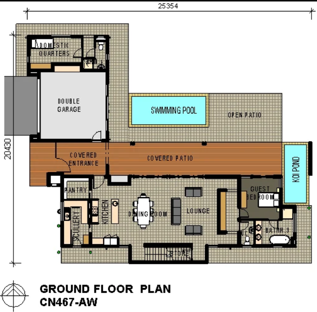 4 BEDROOM CONTEMPORARY HOUSE PLAN – CN467AW