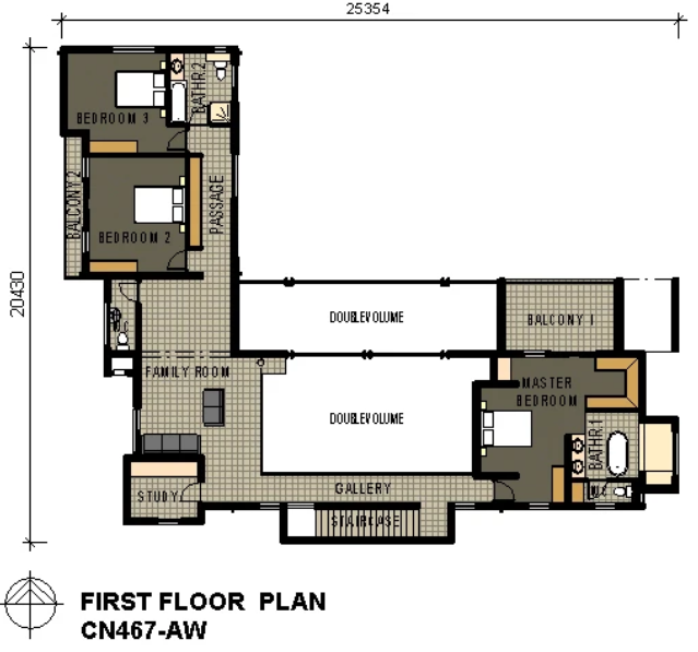 4 BEDROOM CONTEMPORARY HOUSE PLAN – CN467AW