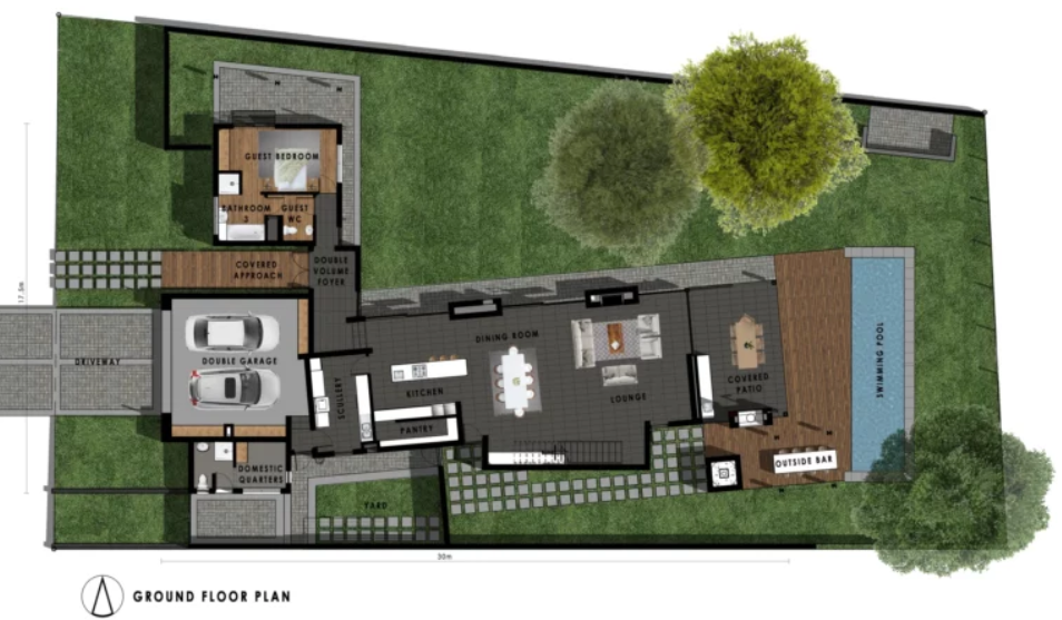 4 BEDROOM CONTEMPORARY HOUSE PLAN – CN444AW