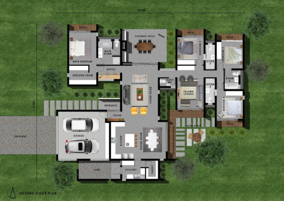 4 BEDROOM CONTEMPORARY HOUSE PLAN – CN304AW