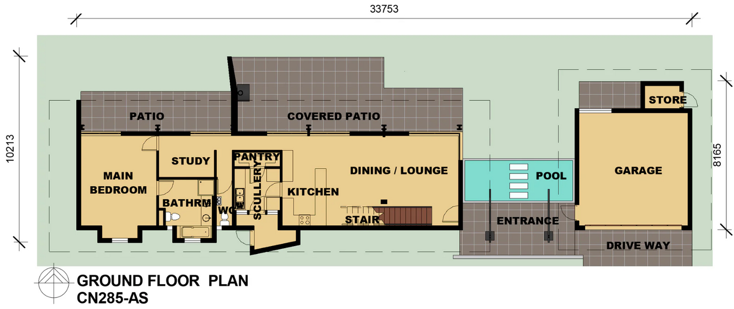 4 BEDROOM CONTEMPORARY HOUSE PLAN – CN285AS