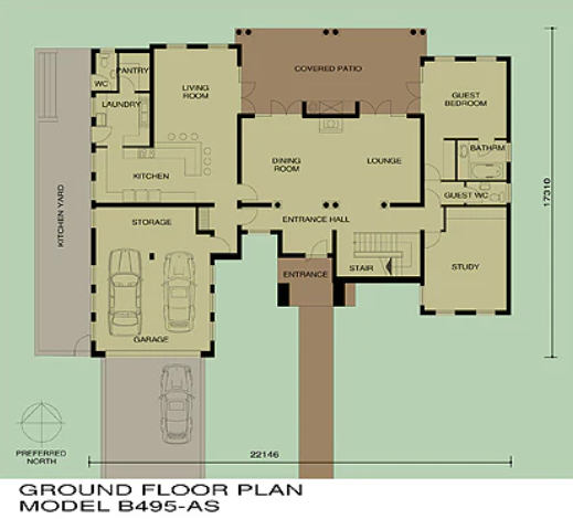 4 BEDROOM BALI HOUSE PLAN – B495AS