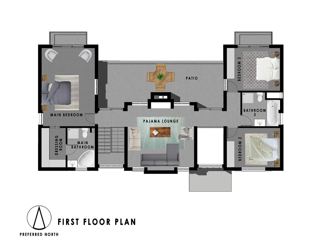 4 Bedroom Bali House Plan – B347AE