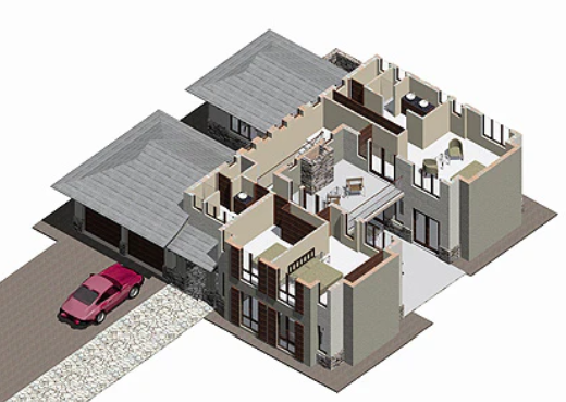 4 Bedroom Bali House Plan – B308AN