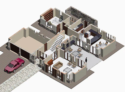 4 Bedroom Bali House Plan – B308AN