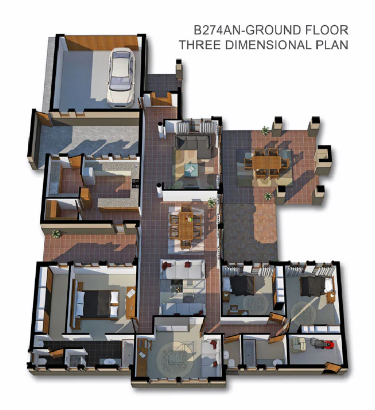 4 BEDROOM BALI HOUSE PLAN – B274AN