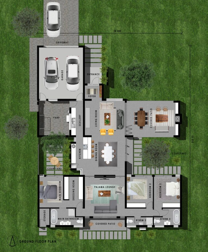 3 BEDROOM CONTEMPORARY HOUSE PLAN – CN275AN