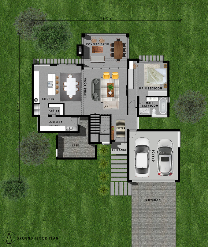 3 BEDROOM CONTEMPORARY HOUSE PLAN – CN230AS