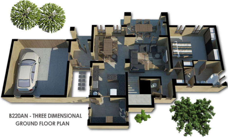 3 BEDROOM BALI HOUSE PLAN – B220AN