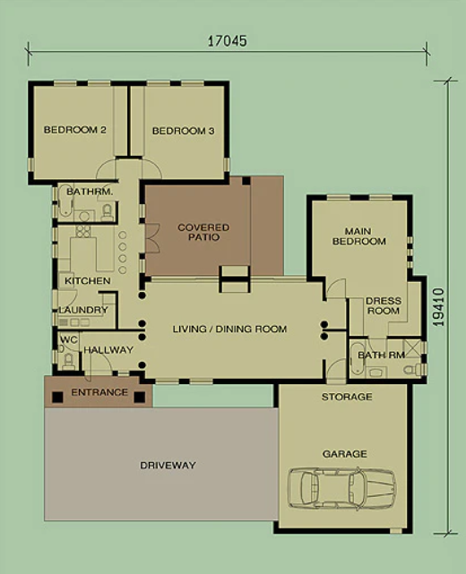 3 BEDROOM BALI HOUSE PLAN – B203AW