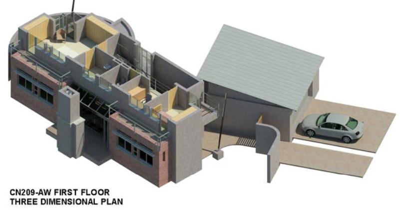 2 BEDROOM CONTEMPORARY HOUSE PLAN – CN209AW