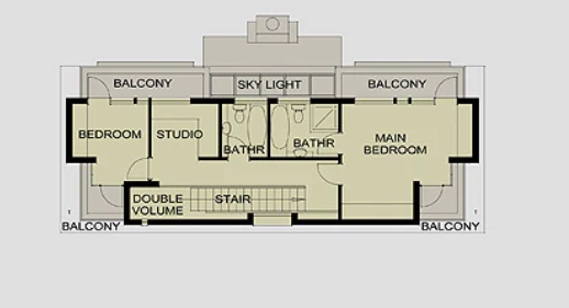 2 BEDROOM CONTEMPORARY HOUSE PLAN – CN209AW