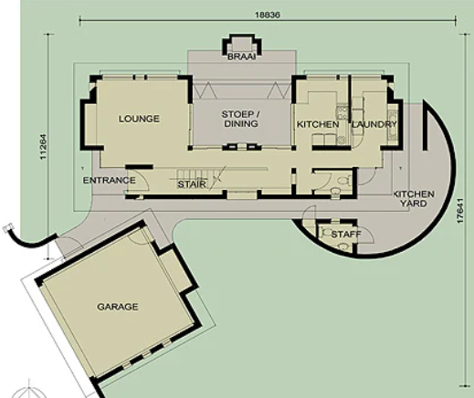 2 BEDROOM CONTEMPORARY HOUSE PLAN – CN209AW