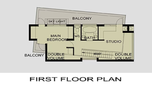 1 BEDROOM CONTEMPORARY HOUSE PLAN – CN130AW