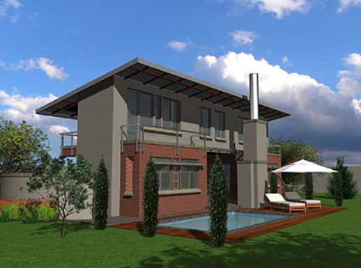 2 BEDROOM CONTEMPORARY HOUSE PLAN – CN209AW